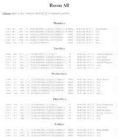 Weekly Course Schedule